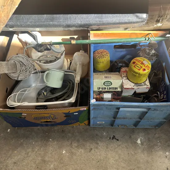 2 box camping wear etc