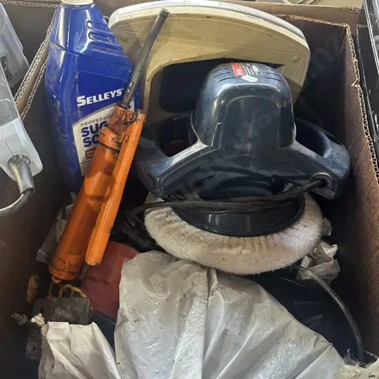 polisher, grease gun and hardware etc