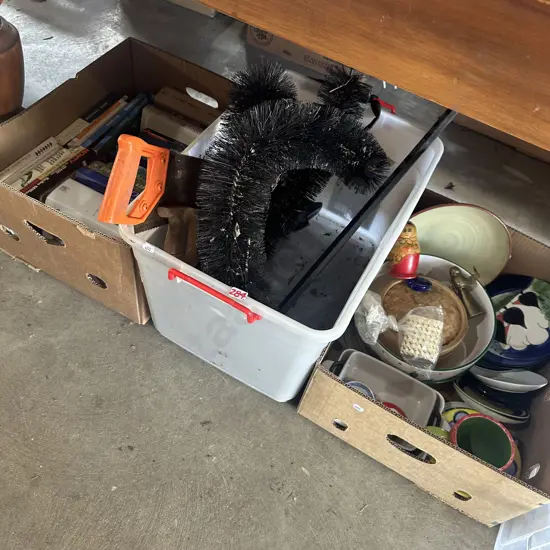 2 boxes and bin load