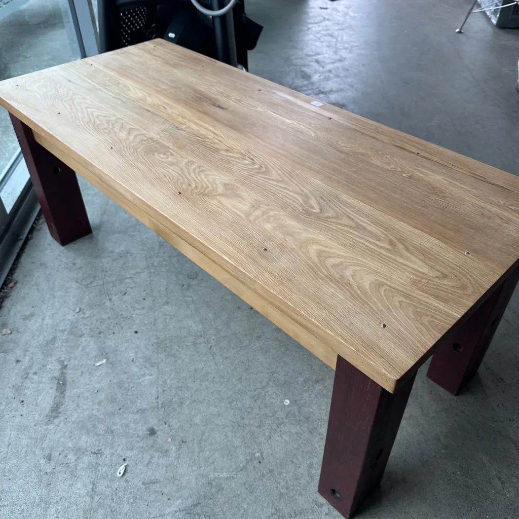 Rimu & Purple Heart bespoke table with Copper nails Image 1++