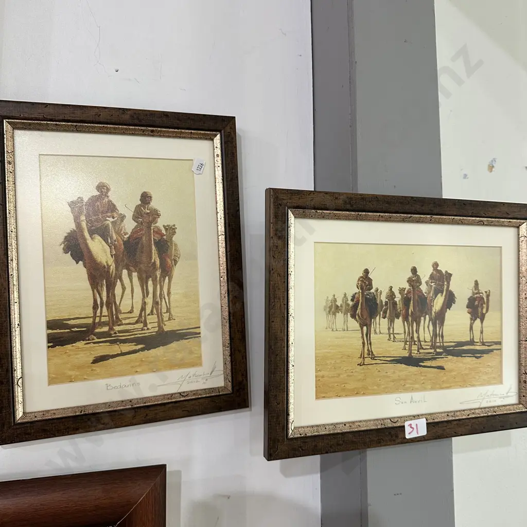 Pr of small signed Arab scene pictures Image 1++