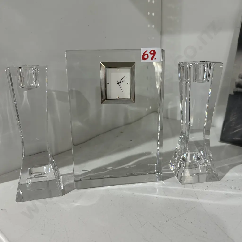 Waterford clock/candle stick set Image 1++
