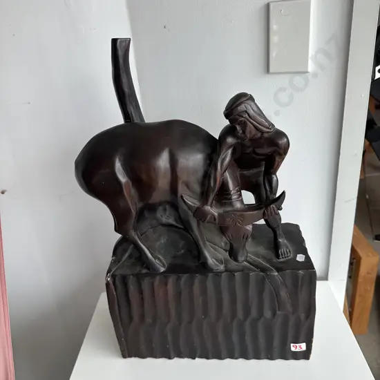 large wooden carving