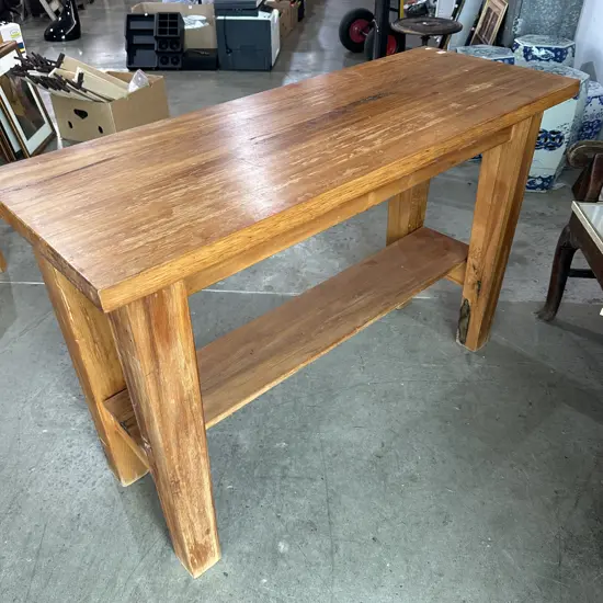 solid wooden hall table