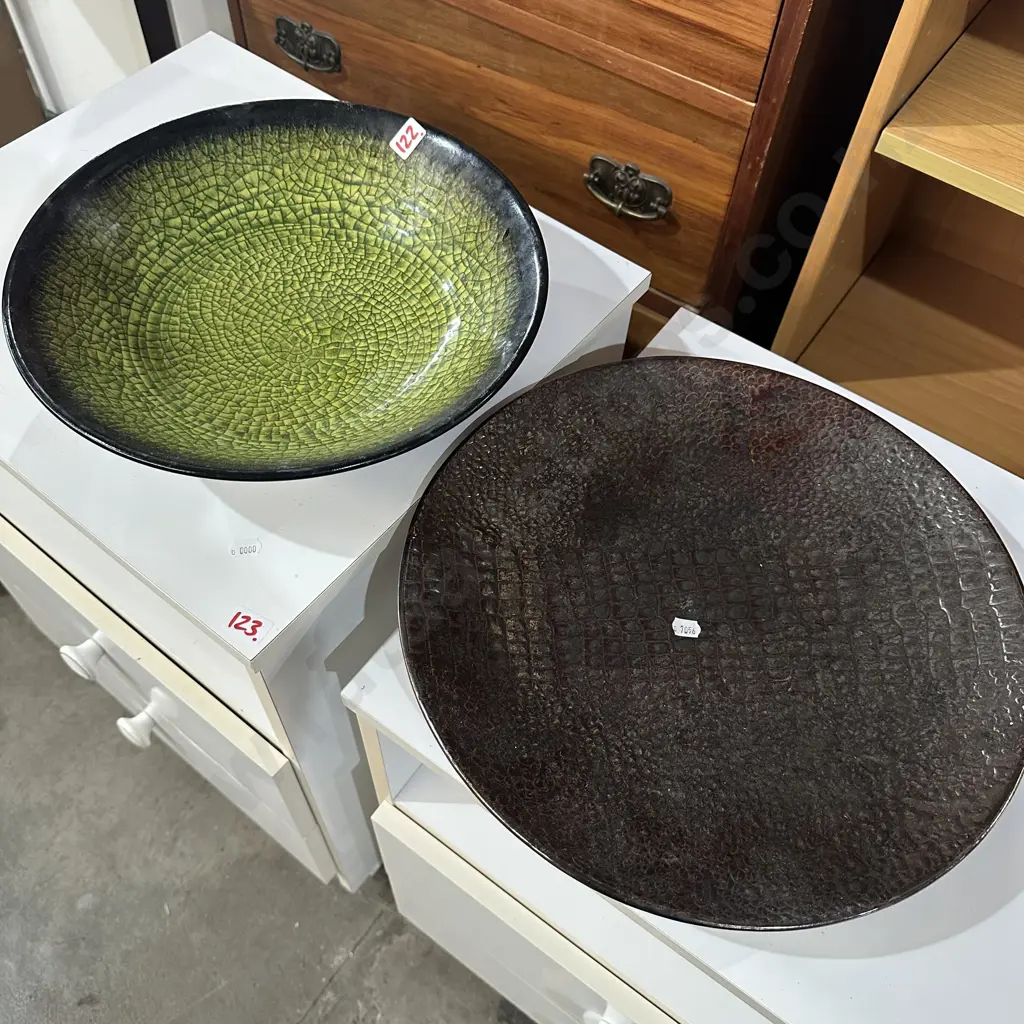 pottery platter and bowl (signed) Image 1++
