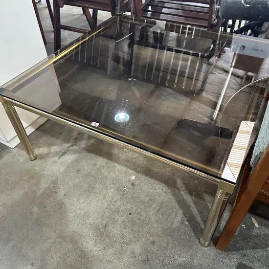smoked glass top coffee table
