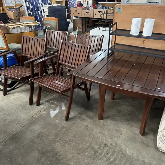 solid Outdoor table and 4 chairs