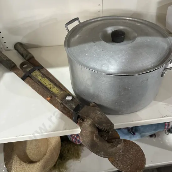 stock pot and tools