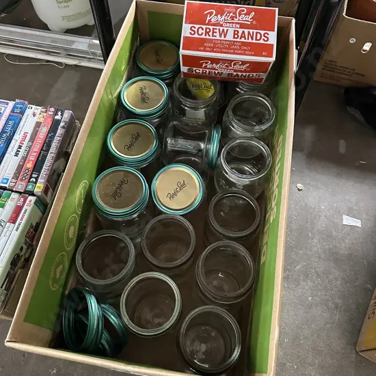 full and half size preserving jars
