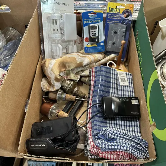travel set, camera, pedometer etc