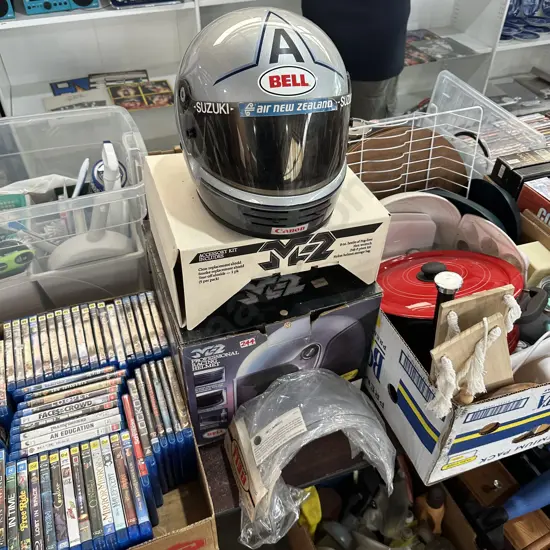 classic racing helmet and accessories