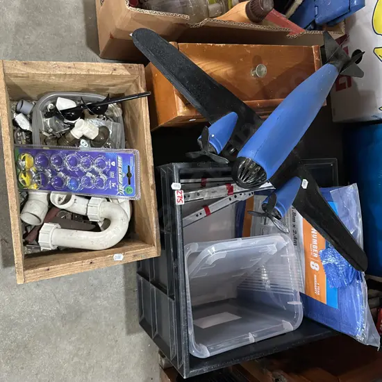 bin, tarp, hardware, areoplane etc