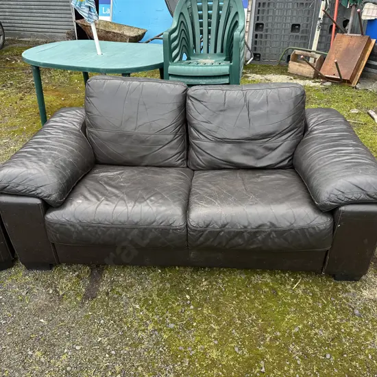2 seater leather sofa - used condition