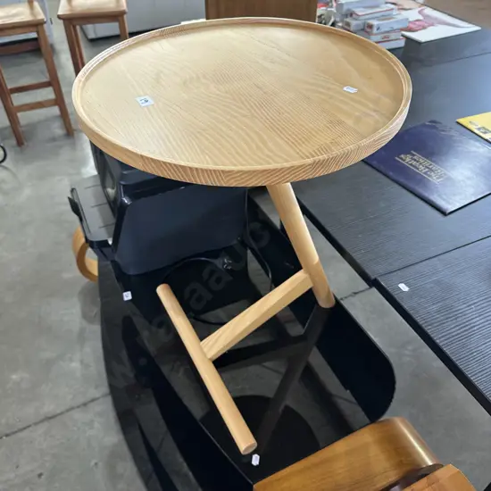 Ash wood side table