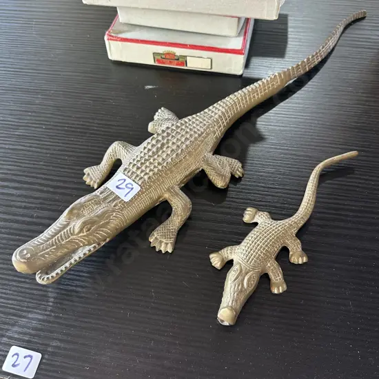 Brass Crocodiles Mum & baby