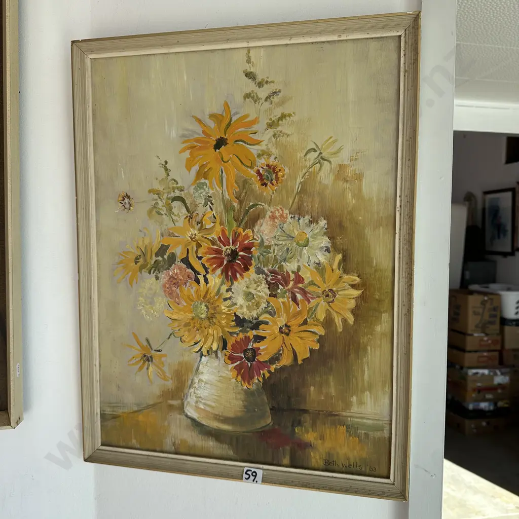 Still Life painting by Beth Wells 1963 Image 1++