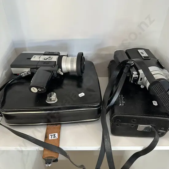 2 cased Super 8 cameras