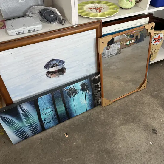 3 pictures and mirror