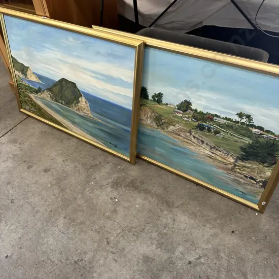 5 x RF Lunny oil paintings