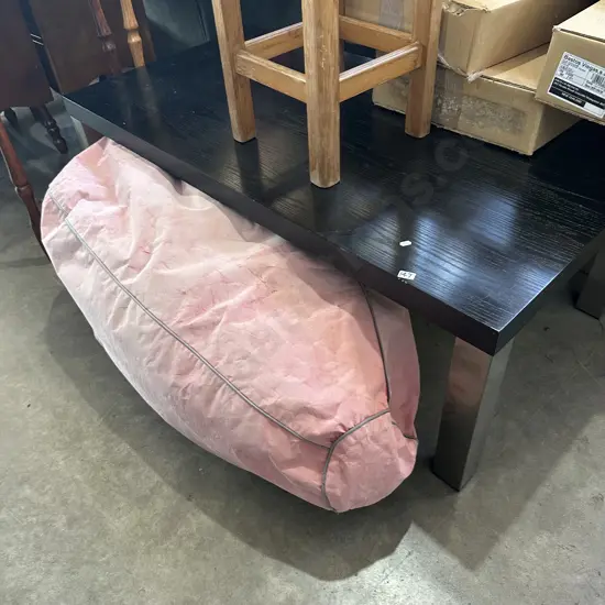 coffee table and beanbag
