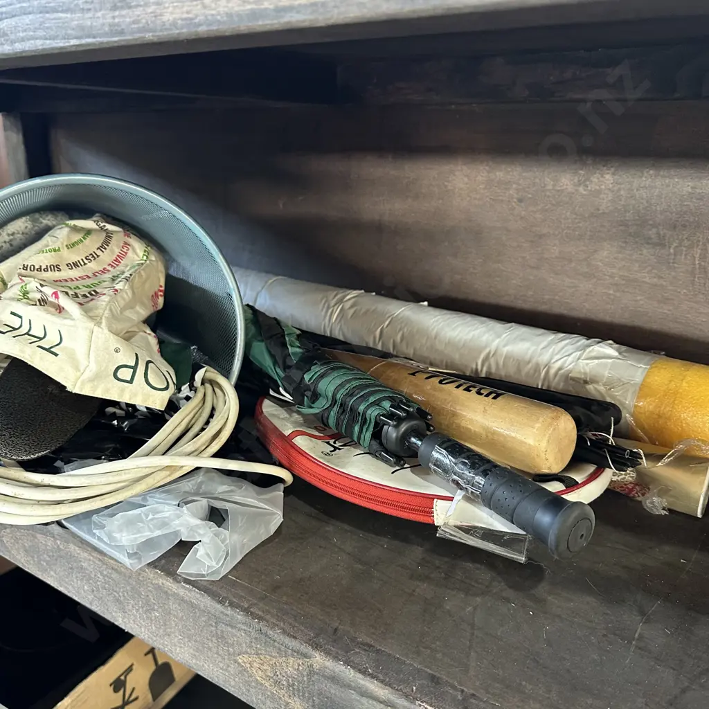 tent and poles, sporting items, umbrella etc Image 1++