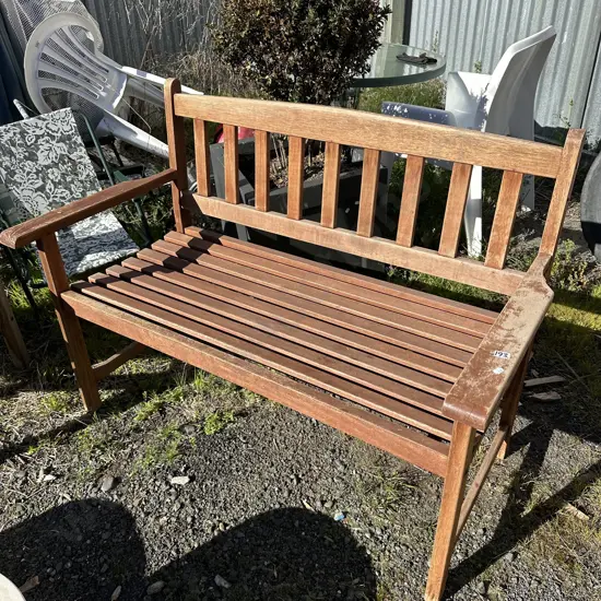 wooden garden seat