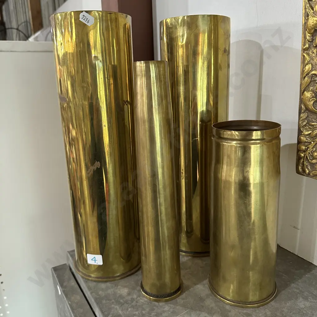 4 x heavy Brass artillery shells Image 1++