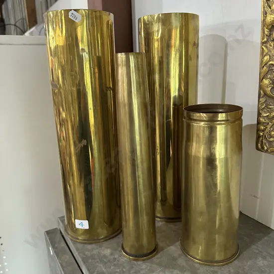 4 x heavy Brass artillery shells