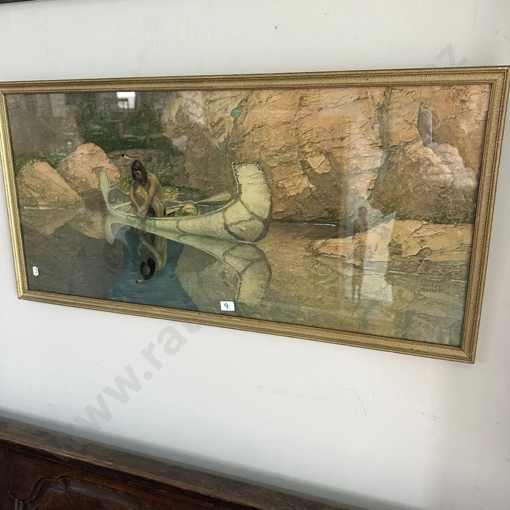 vintage lithographic print "Phantom Canyon" Robert Wesley Amick Image 1++