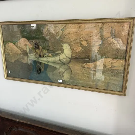 vintage lithographic print "Phantom Canyon" Robert Wesley Amick
