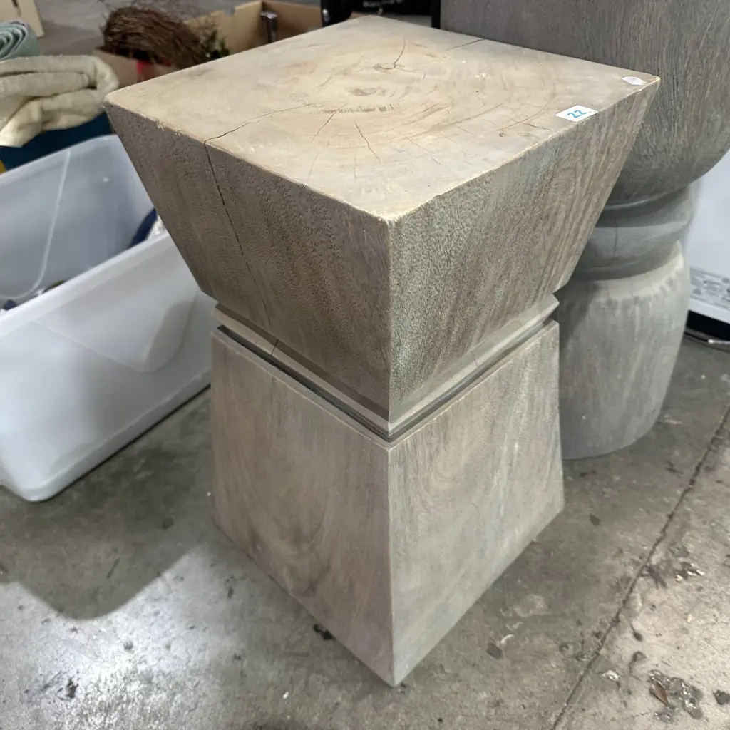 solid wooden side table ex design warehouse (square shape) Image 1++