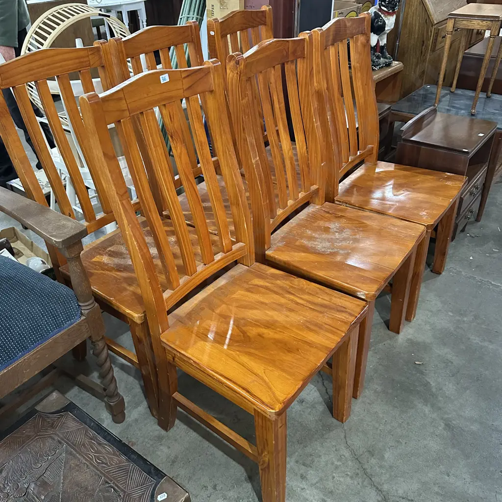 6 Pine dining chairs Image 1++