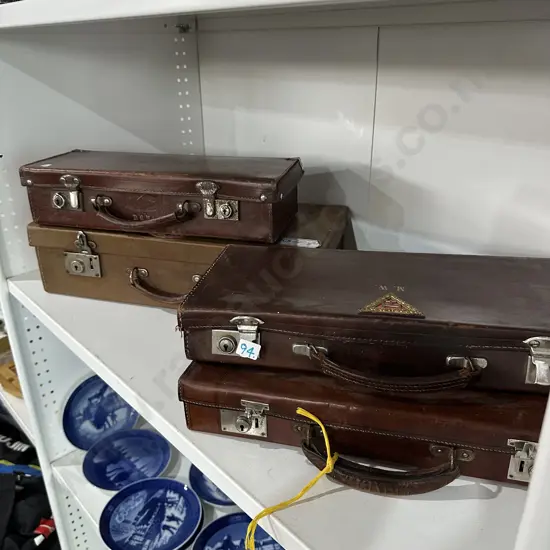 Leather cases of Masonic lodge items