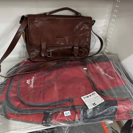 as new pack and Mellencamp leather bag