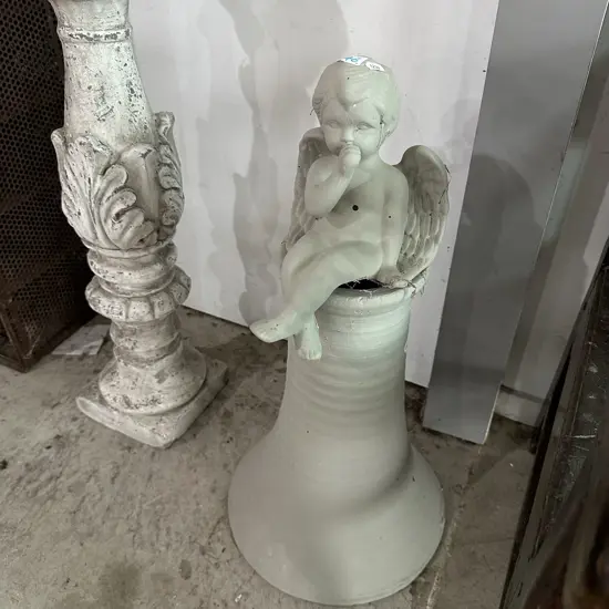 terracotta garden cupid