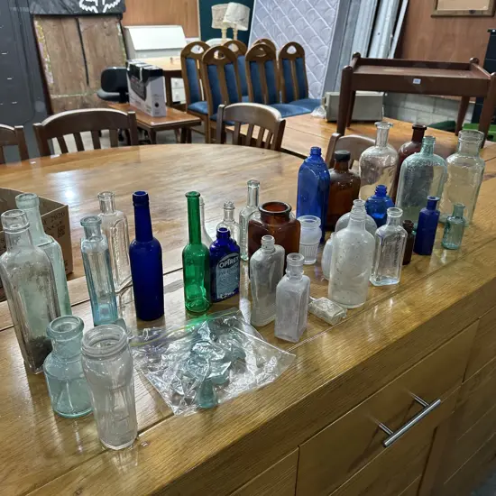 Collection of bottles.