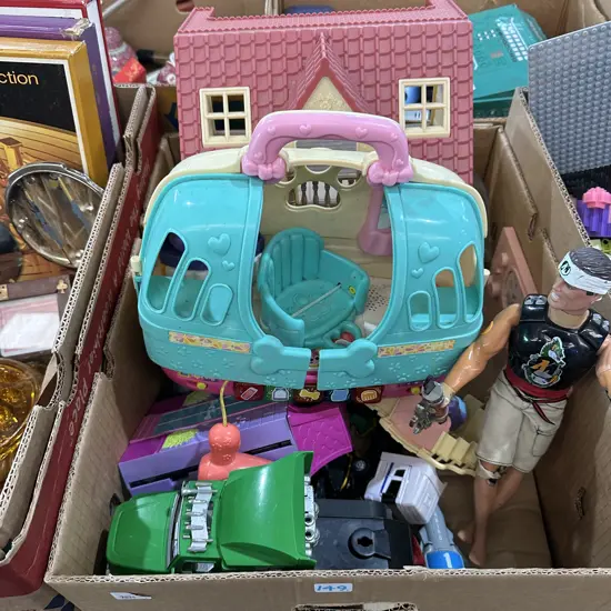 Box lot of toys.