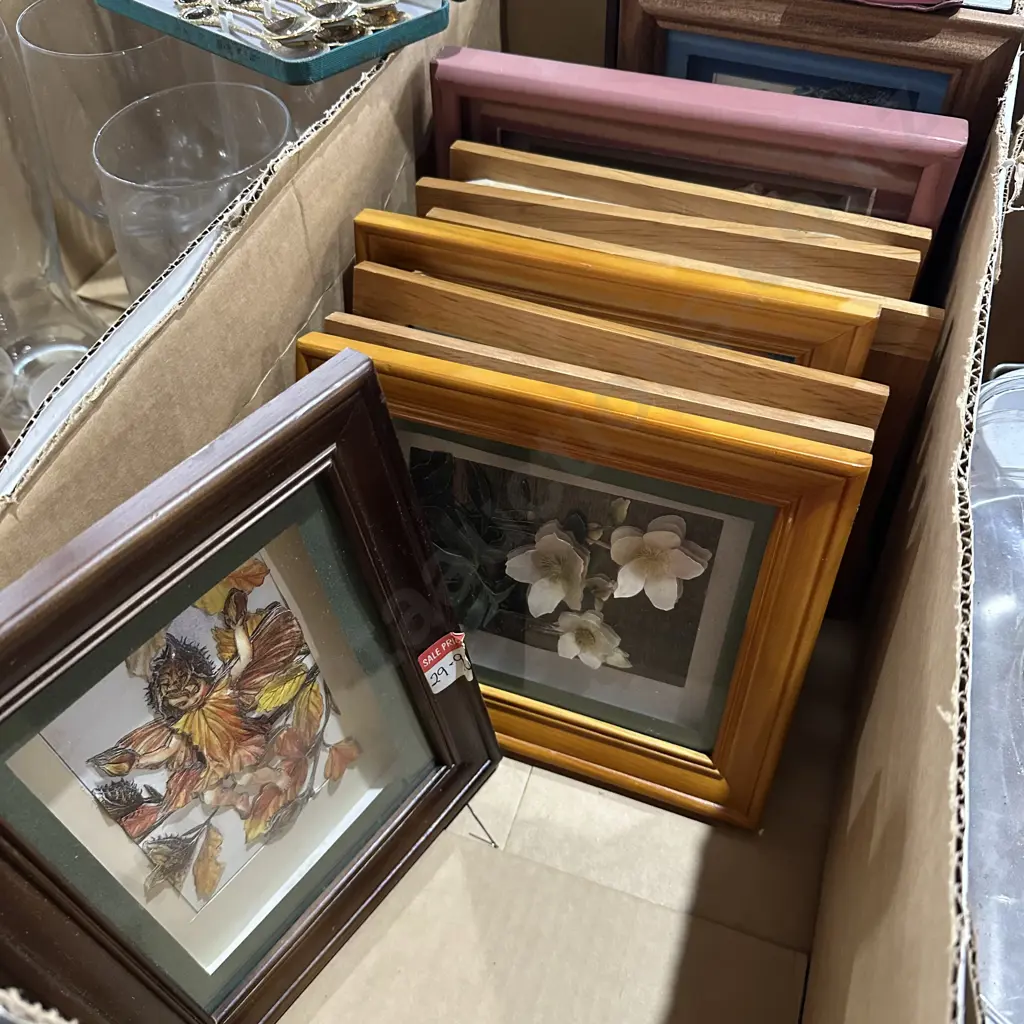 Collection of framed artworks. Image 1++