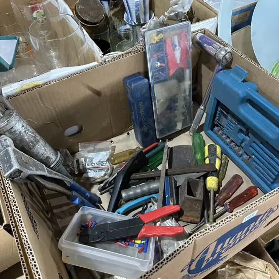 Box of old tools.