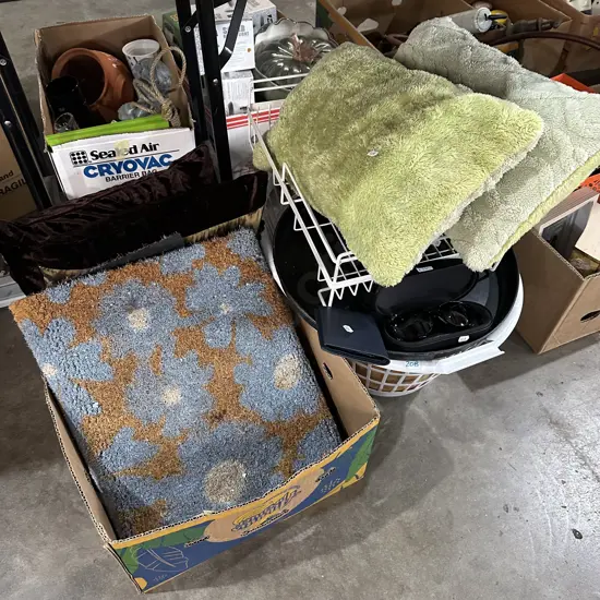 cushions, basket, planter, sunglasses and wallet etc