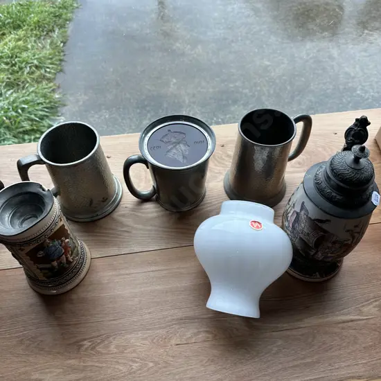 vintage mugs, shade etc