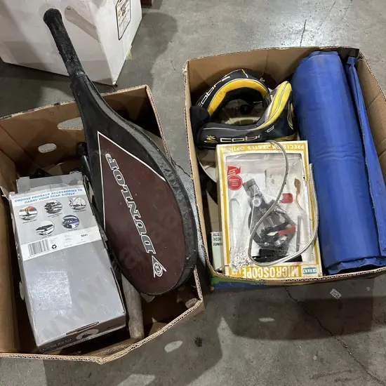2 box lots inc microscope