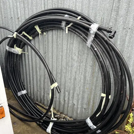 irrigation pipe and sprinklers