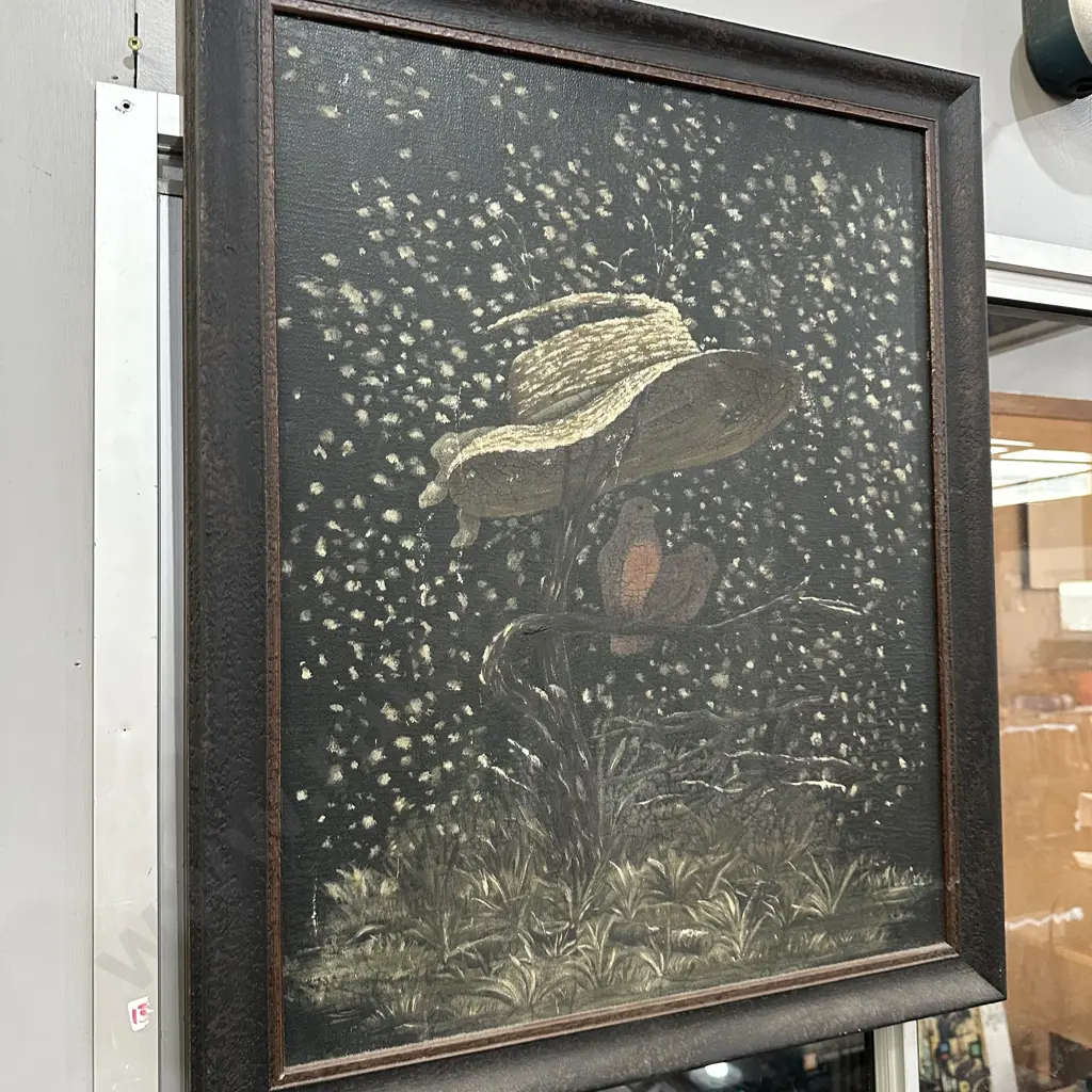 Oil painting and signed etching  by Dutch artist Jan Sirks (2 photos) Image 1++
