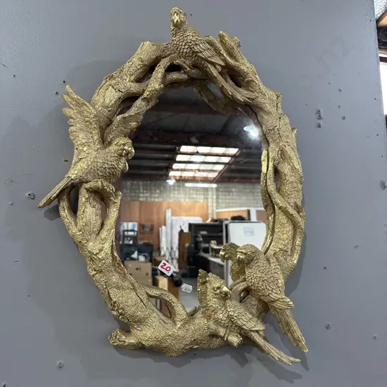 decorative parrot mirror