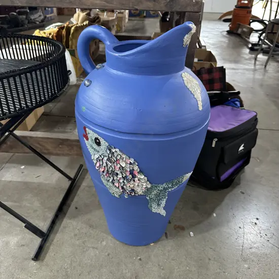 Bespoke terracotta floor vase 700mm