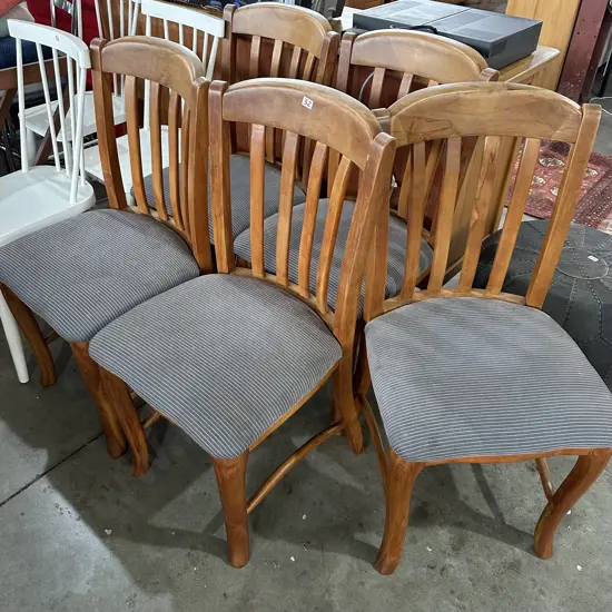 set of 5 solid Rimu chairs
