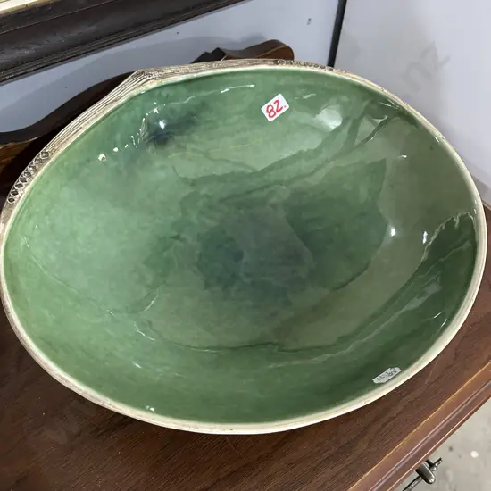 large 35cm McGlashen hand pottery Pipi shell bowl,  Nelson  NZ