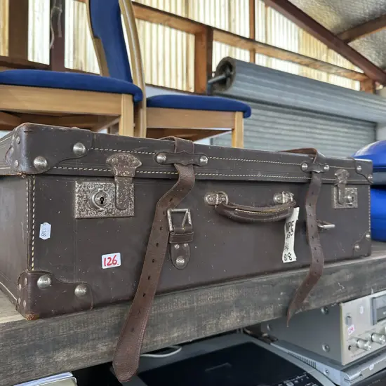 leather suitcase