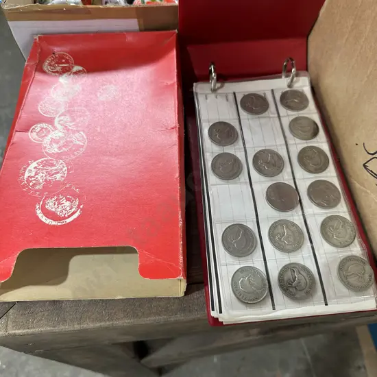 Folder of pre decimal NZ coins - including some early silver content